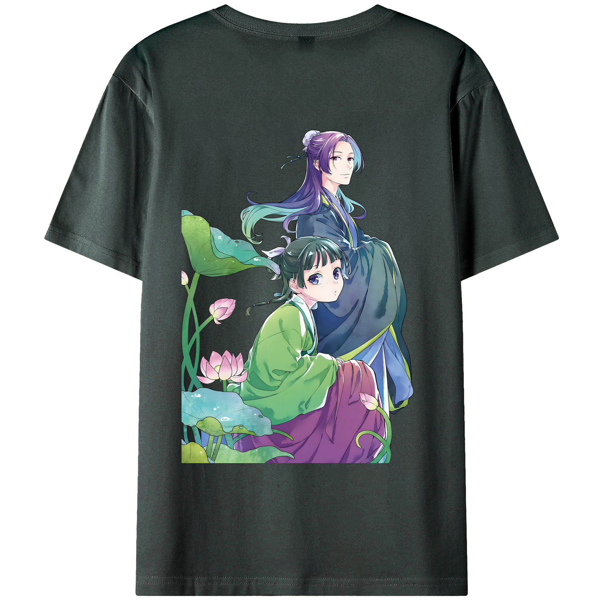 （画像用） 薬屋のひとりごと The Apothecary Diaries 綿100％ メンズ半袖Tシャツ（バックプリント） 通気性